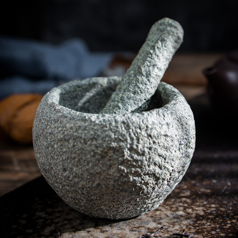 Mortar Pestle Granite - Mortar Pestle Natural Stone Handmade Zen