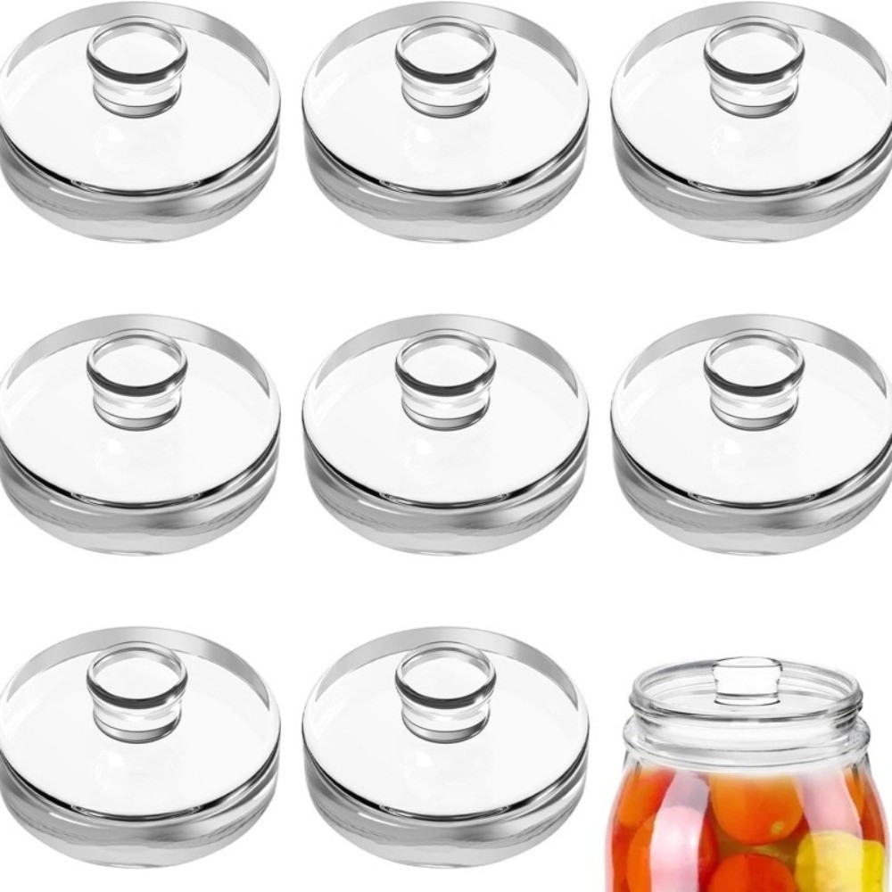 Fermentation Crock - Fermented Glass Weights Clear with Handle