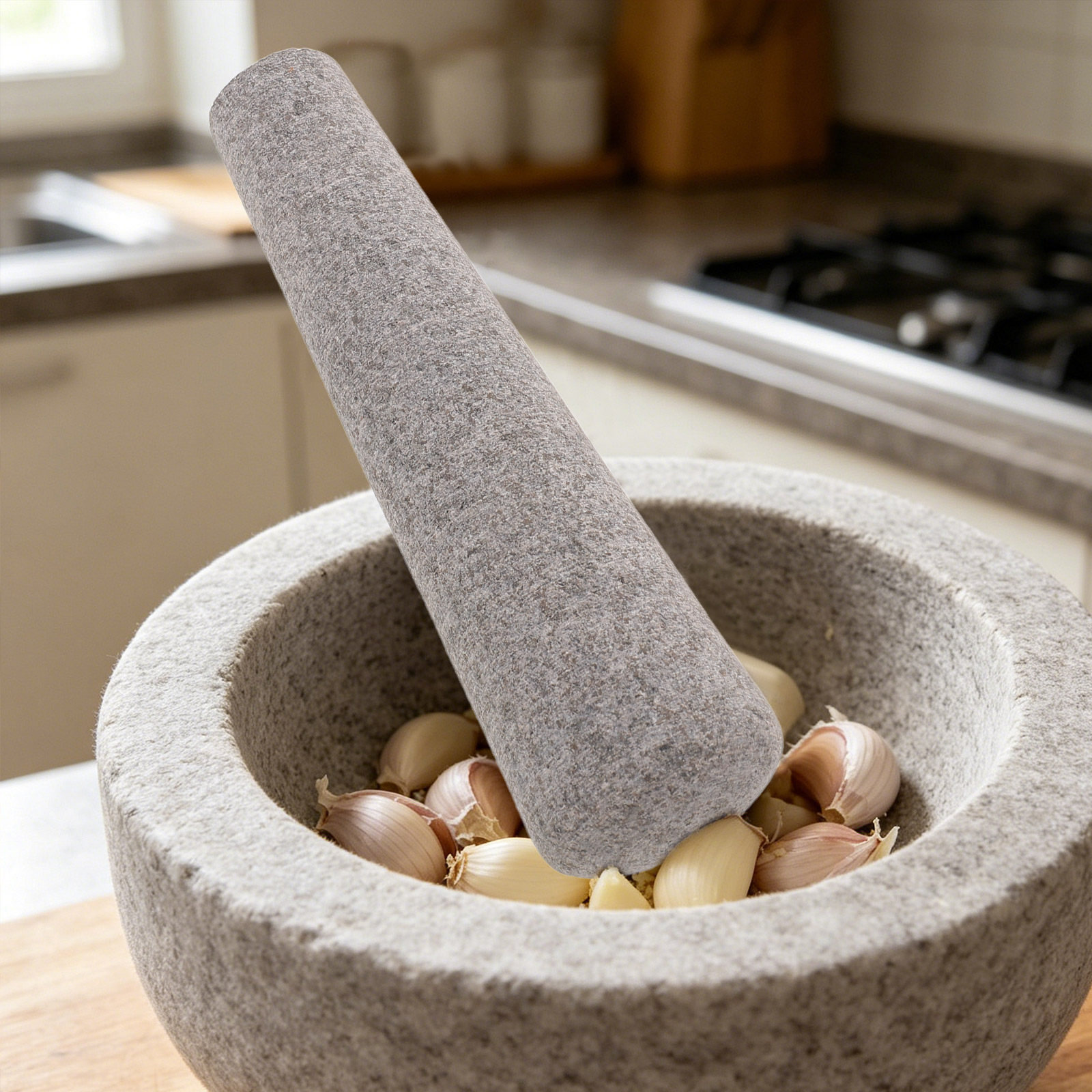 Grinding Stone Pestle Garlic T - Mortar Pestle Granite recension och pris