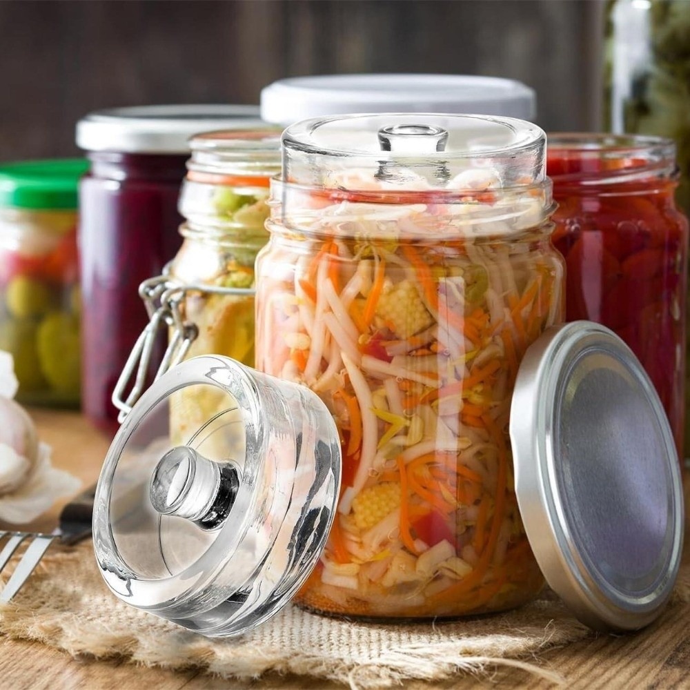 1/2/4Pcs Clear Fermented Glass - Fermentation Crock recension och pris