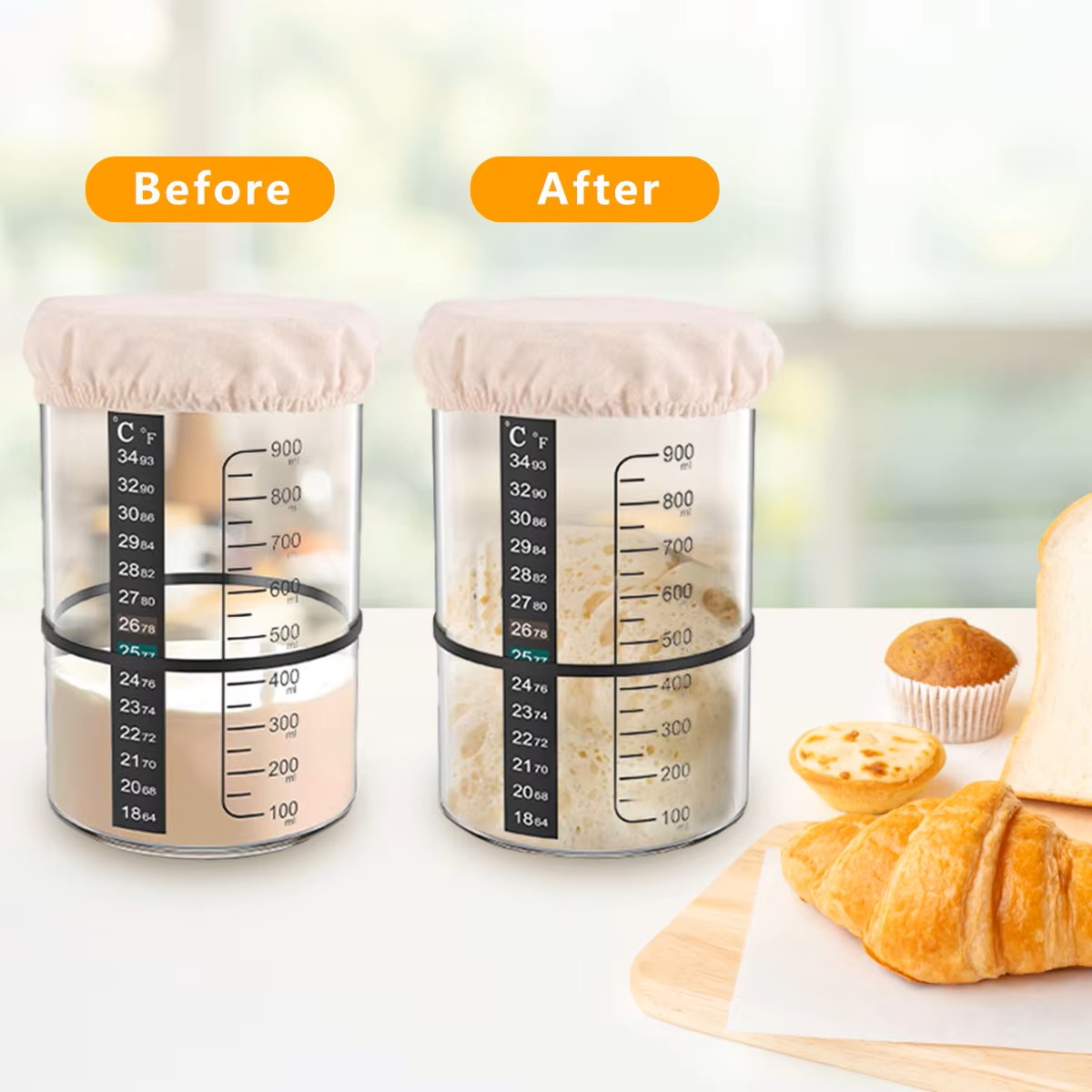 1500/900ml Sourdough Starter J - Fermentation Crock recension och pris