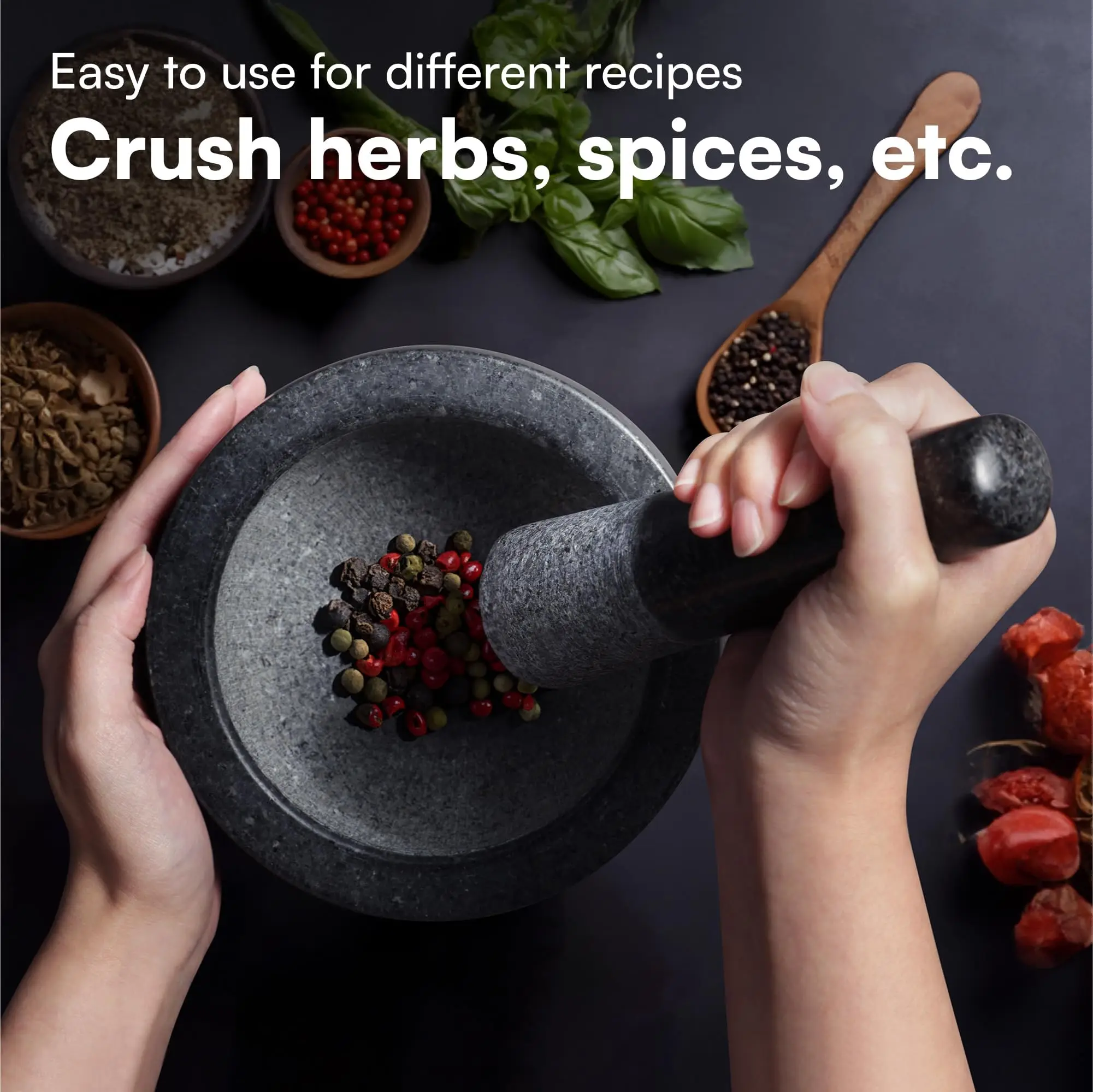 Mortar and Pestle Set Premium  - Mortar Pestle Granite recension och pris