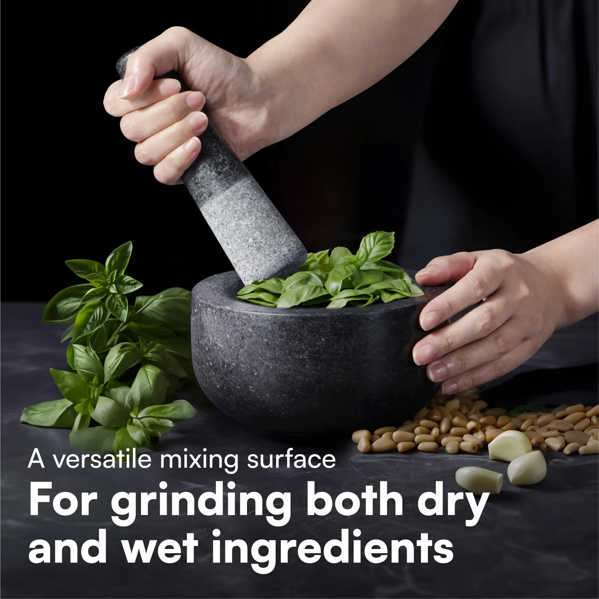 Mortar and Pestle Set Premium  - Mortar Pestle Granite recension och pris
