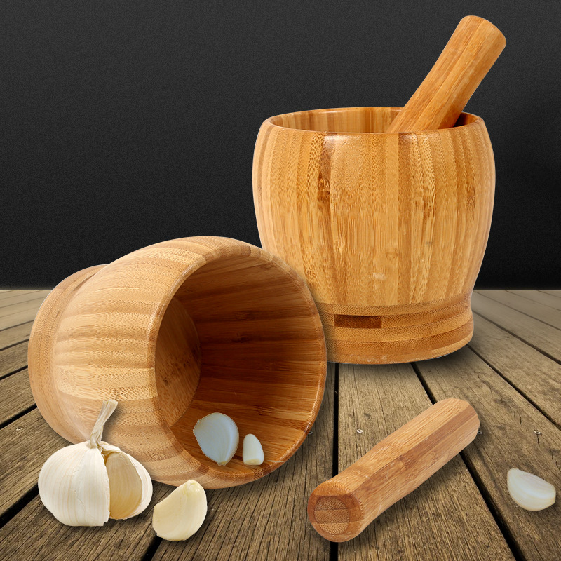Kitchen Traditional Wooden Mor - Mortar Pestle Granite recension och pris