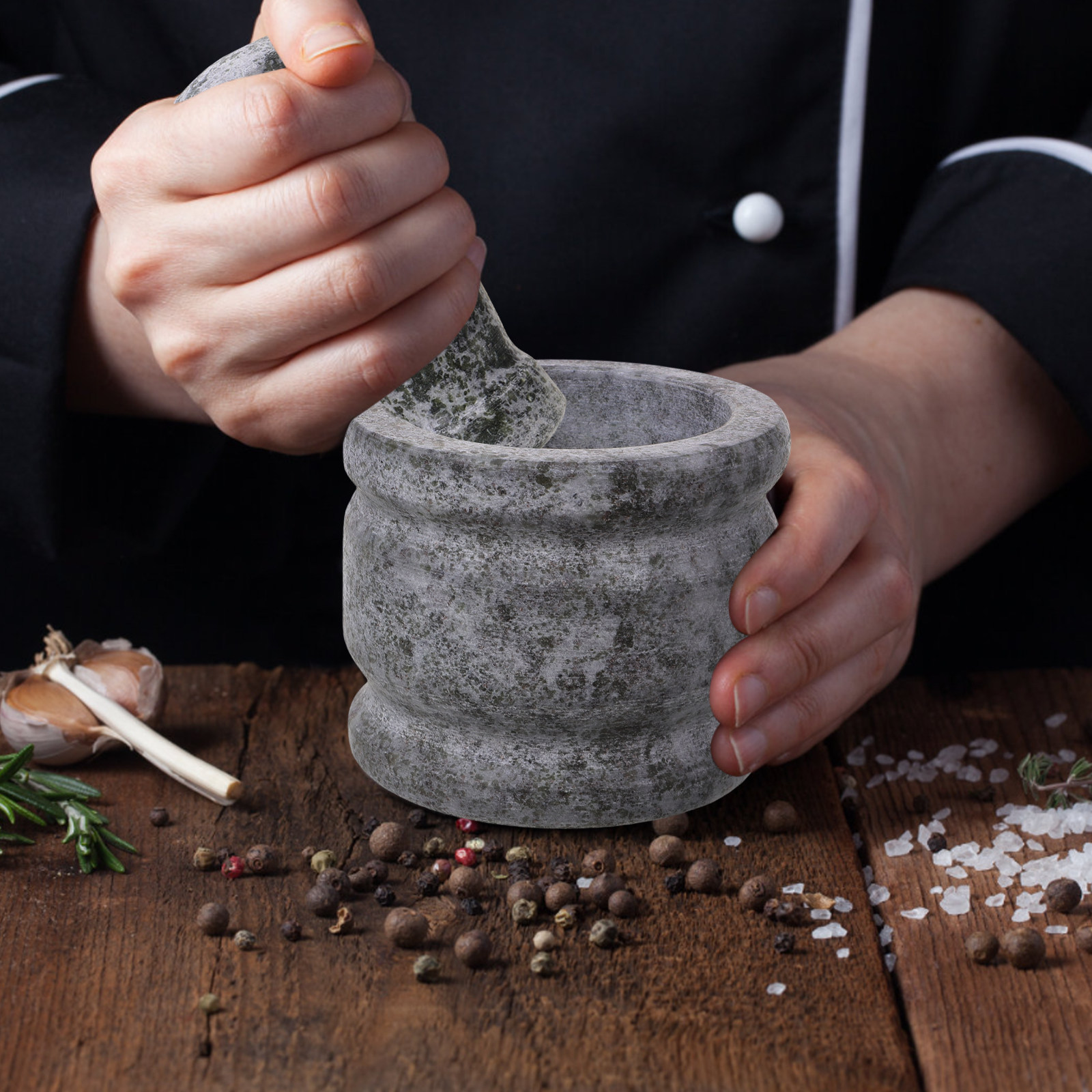 1Set Granite Mortar and Pestle - Mortar Pestle Granite recension och pris